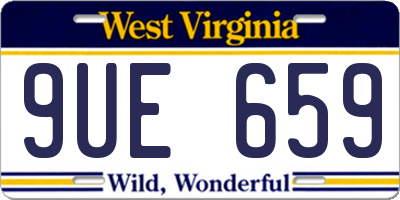 WV license plate 9UE659