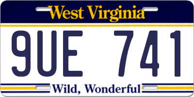 WV license plate 9UE741