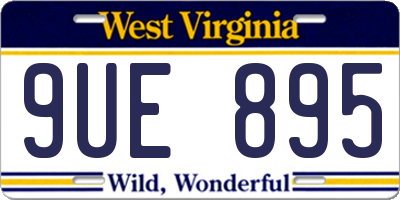 WV license plate 9UE895