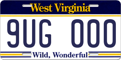 WV license plate 9UG000