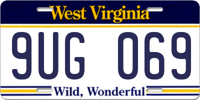 WV license plate 9UG069
