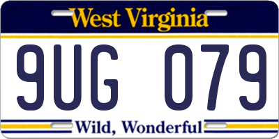 WV license plate 9UG079