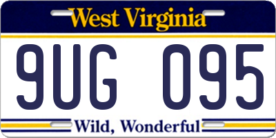 WV license plate 9UG095