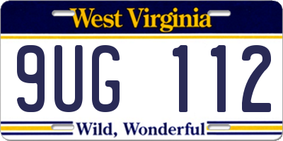 WV license plate 9UG112