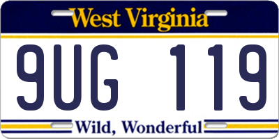 WV license plate 9UG119