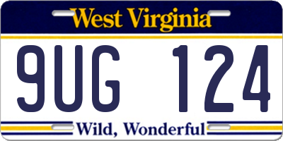 WV license plate 9UG124