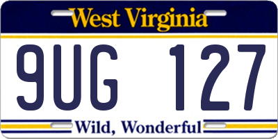 WV license plate 9UG127