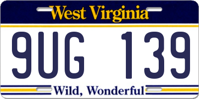 WV license plate 9UG139