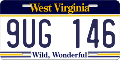 WV license plate 9UG146