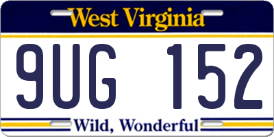 WV license plate 9UG152