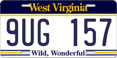 WV license plate 9UG157
