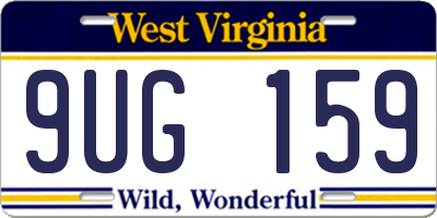 WV license plate 9UG159