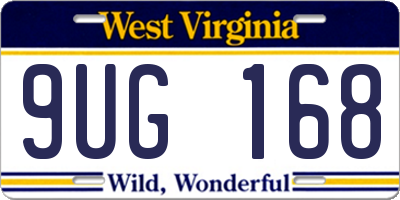 WV license plate 9UG168