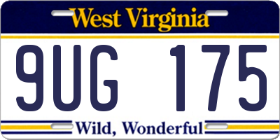 WV license plate 9UG175