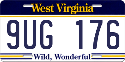 WV license plate 9UG176