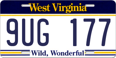 WV license plate 9UG177