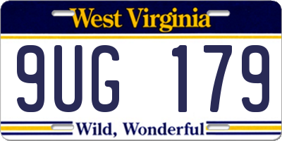 WV license plate 9UG179