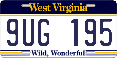 WV license plate 9UG195