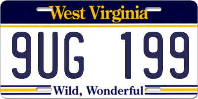 WV license plate 9UG199