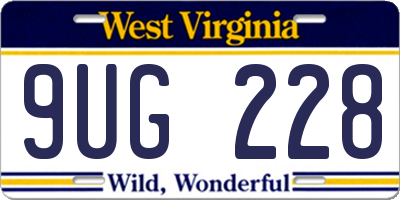 WV license plate 9UG228