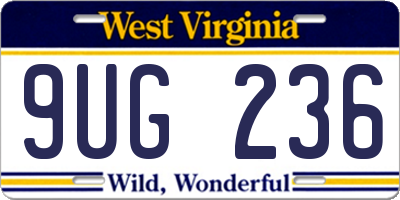 WV license plate 9UG236