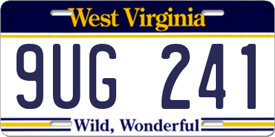 WV license plate 9UG241