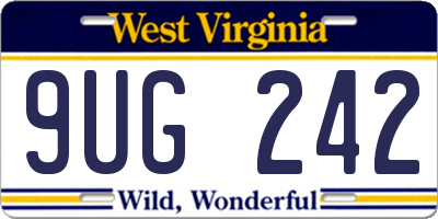 WV license plate 9UG242