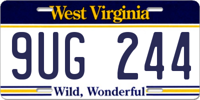 WV license plate 9UG244