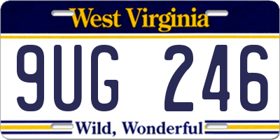 WV license plate 9UG246