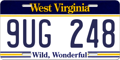 WV license plate 9UG248