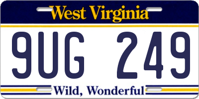 WV license plate 9UG249