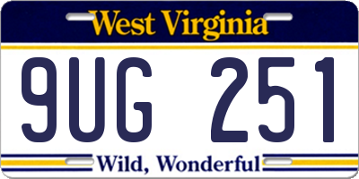 WV license plate 9UG251