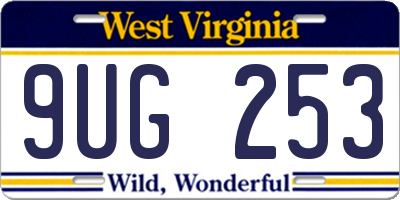 WV license plate 9UG253