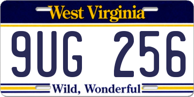 WV license plate 9UG256