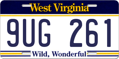WV license plate 9UG261
