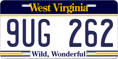 WV license plate 9UG262