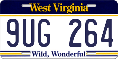WV license plate 9UG264