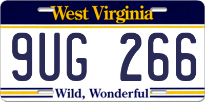 WV license plate 9UG266