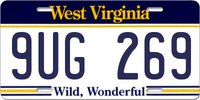 WV license plate 9UG269