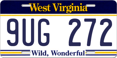 WV license plate 9UG272