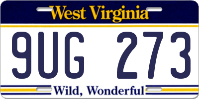 WV license plate 9UG273