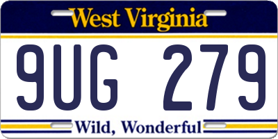 WV license plate 9UG279