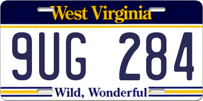 WV license plate 9UG284