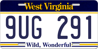 WV license plate 9UG291