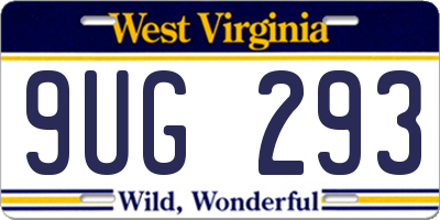 WV license plate 9UG293