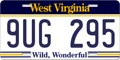 WV license plate 9UG295