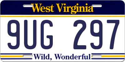 WV license plate 9UG297