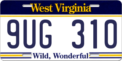 WV license plate 9UG310