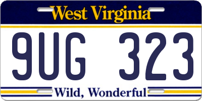 WV license plate 9UG323