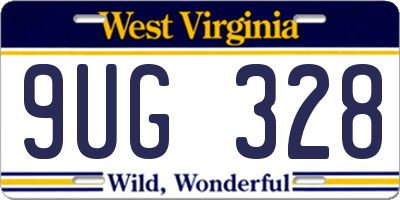 WV license plate 9UG328
